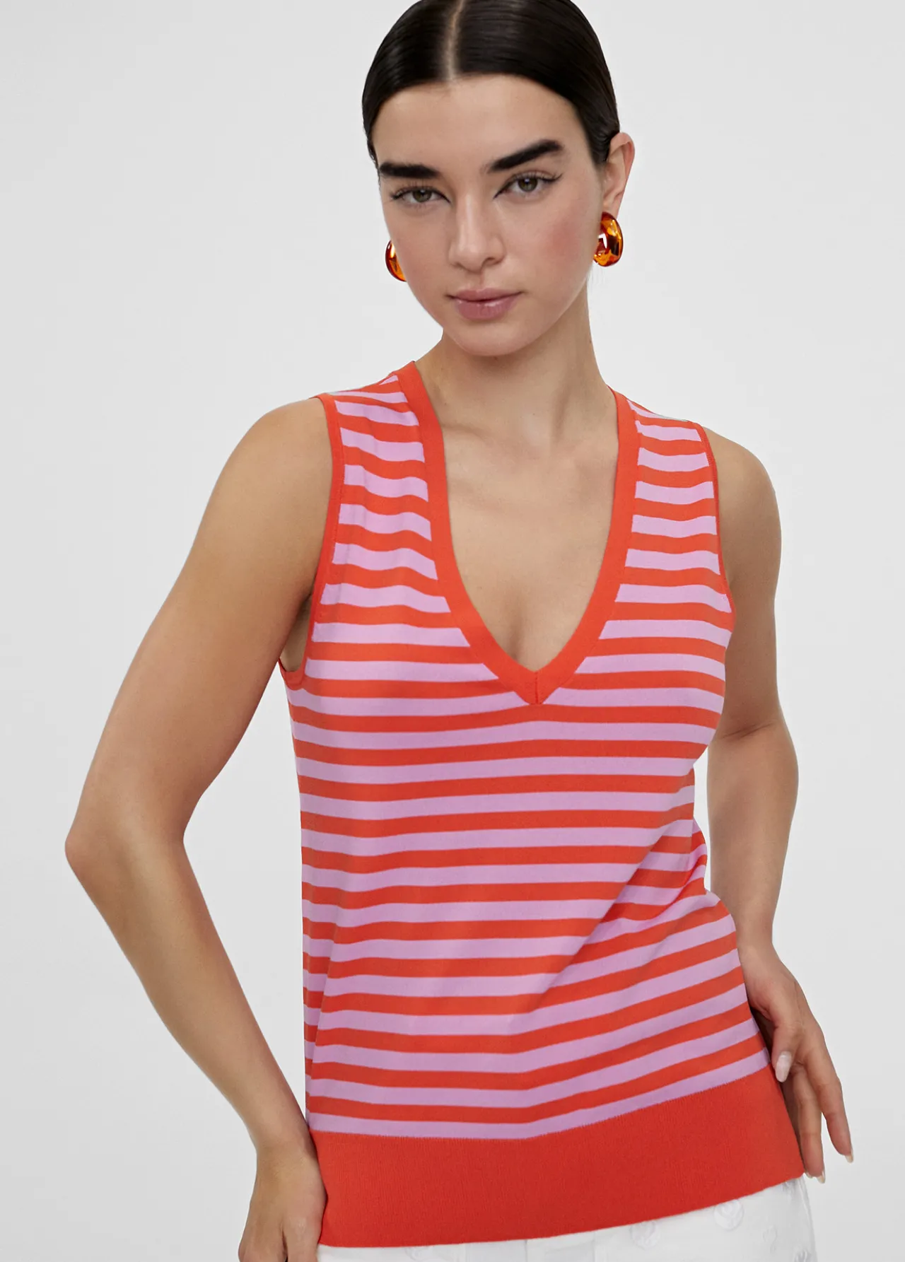 top_punto_bicolor_1-1.webp Lola Casademunt Camisetas Y Tops | Punto<Top punto bicolor AZUL-BLANCO