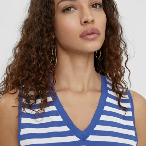 Lola Casademunt Camisetas Y Tops | Punto<Top punto bicolor AZUL-BLANCO