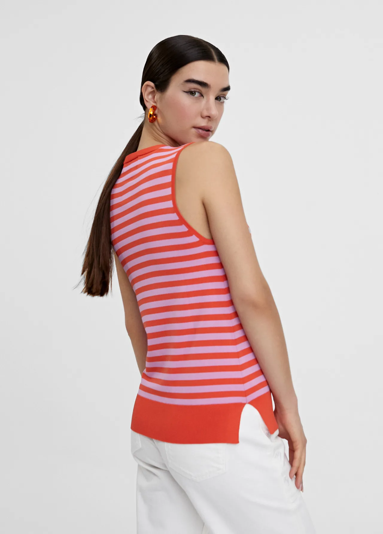 top_punto_bicolor_3-1.webp Lola Casademunt Camisetas Y Tops | Punto<Top punto bicolor AZUL-BLANCO