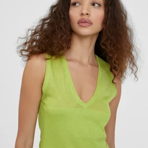 Lola Casademunt Camisetas Y Tops | Punto<Top punto color liso NARANJA
