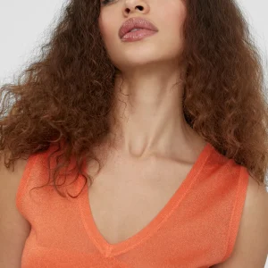 Lola Casademunt Camisetas Y Tops | Punto<Top punto color liso NARANJA