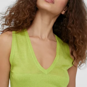 Lola Casademunt Camisetas Y Tops | Punto<Top punto color liso NARANJA