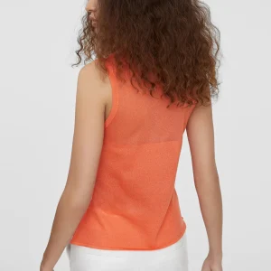 Lola Casademunt Camisetas Y Tops | Punto<Top punto color liso NARANJA
