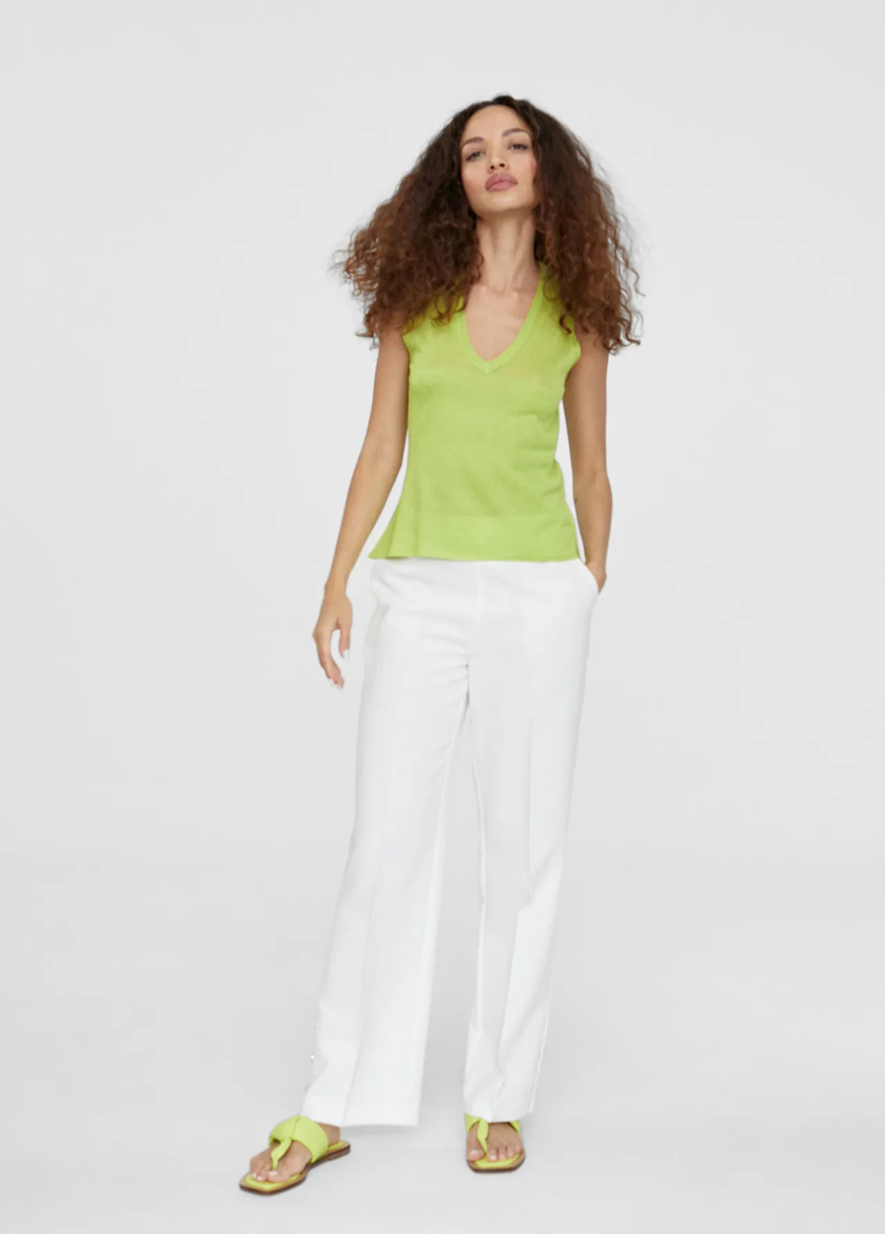 top_punto_color_liso_4.webp Lola Casademunt Camisetas Y Tops | Punto<Top punto color liso NARANJA