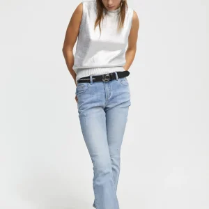 Lola Casademunt Camisetas Y Tops | Punto<Top punto laminado PLATEADO