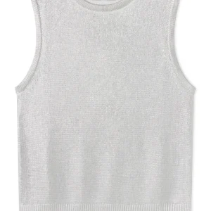 Lola Casademunt Camisetas Y Tops | Punto<Top punto laminado PLATEADO