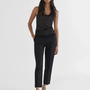 Lola Casademunt Camisetas Y Tops<Top semi transparente NEGRO
