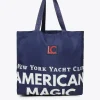 Lola Casademunt Bolsos Grandes<Tote bag de color azul American Magic - Lola Casademunt AZUL-ROJO