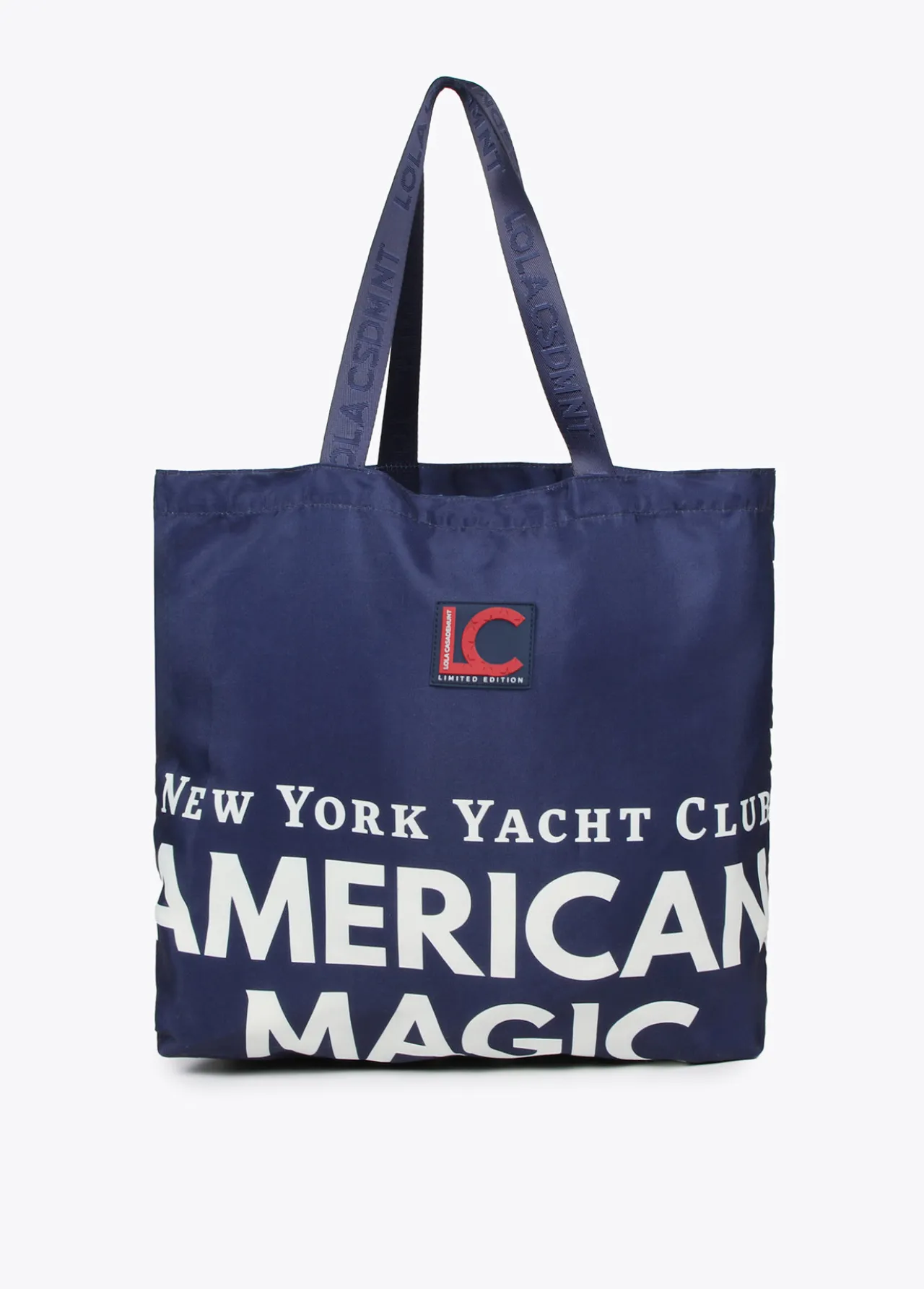 tote_bag_de_color_azul_american_magic__lola_casademunt_0.webp Lola Casademunt Bolsos Grandes<Tote bag de color azul American Magic - Lola Casademunt AZUL-ROJO
