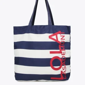 Lola Casademunt Bolsos Grandes<Tote bag de color azul  American Magic - Lola Casademunt AZUL-ROJO