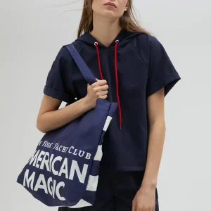 Lola Casademunt Bolsos Grandes<Tote bag de color azul American Magic - Lola Casademunt AZUL-ROJO