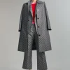 Lola Casademunt Chaquetas Y Gabardinas | Americanas Y Blazers<Trench monograma lúrex GRIS-METAL