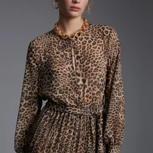 Lola Casademunt Animal Print | Vestidos Y Faldas<Vestido animal print MARRON-NEGRO