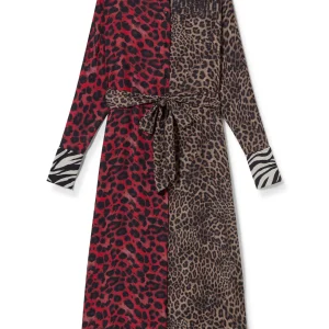 Lola Casademunt Animal Print | Vestidos Y Faldas<Vestido animal print combinado ROJO-VERDE