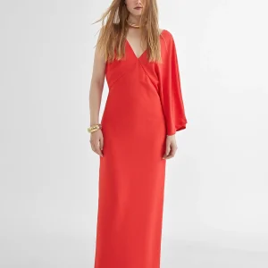 Lola Casademunt Vestidos Y Faldas<Vestido asimétrico manga ROJO