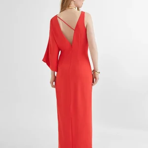 Lola Casademunt Vestidos Y Faldas<Vestido asimétrico manga ROJO