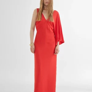 Lola Casademunt Vestidos Y Faldas<Vestido asimétrico manga ROJO