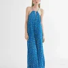 Lola Casademunt Vestidos Y Faldas<Vestido azul monograma ROJO
