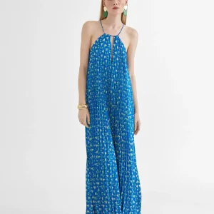 Lola Casademunt Vestidos Y Faldas<Vestido azul monograma ROJO