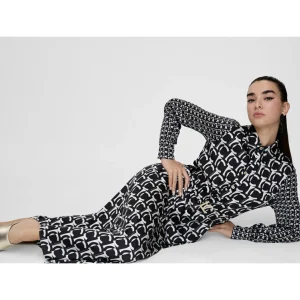Lola Casademunt Vestidos Y Faldas<Vestido camisero monograma NEGRO-BLANCO