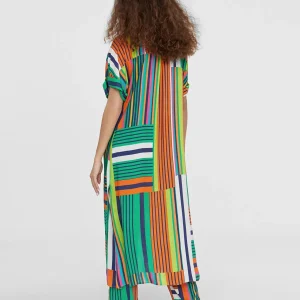 Lola Casademunt Vestidos Y Faldas | Americanas Y Blazers<Vestido camisero multicolor VERDE-NARANJA