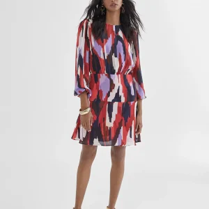 Lola Casademunt Vestidos Y Faldas<Vestido camisola multiestampado LILA-ROJO
