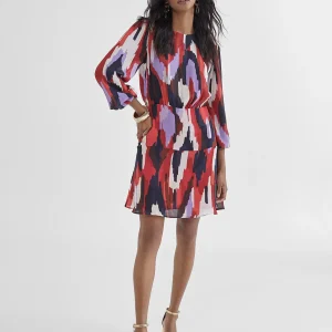 Lola Casademunt Vestidos Y Faldas<Vestido camisola multiestampado LILA-ROJO