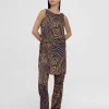 Lola Casademunt Camisetas Y Tops | Vestidos Y Faldas<Vestido corto animal print cebra MARRON-AZUL