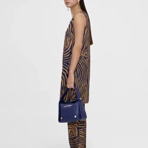 Lola Casademunt Camisetas Y Tops | Vestidos Y Faldas<Vestido corto animal print cebra MARRON-AZUL