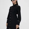 Lola Casademunt Vestidos Y Faldas<Vestido corto camisero ceñido NEGRO