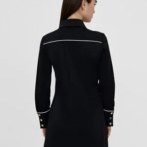 Lola Casademunt Vestidos Y Faldas<Vestido corto camisero ceñido NEGRO
