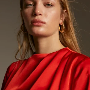 Lola Casademunt Vestidos Y Faldas<Vestido corto satinado ROJO