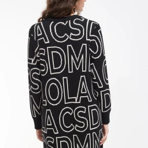 Lola Casademunt Punto | Vestidos Y Faldas<Vestido de punto letras NEGRO-BLANCO