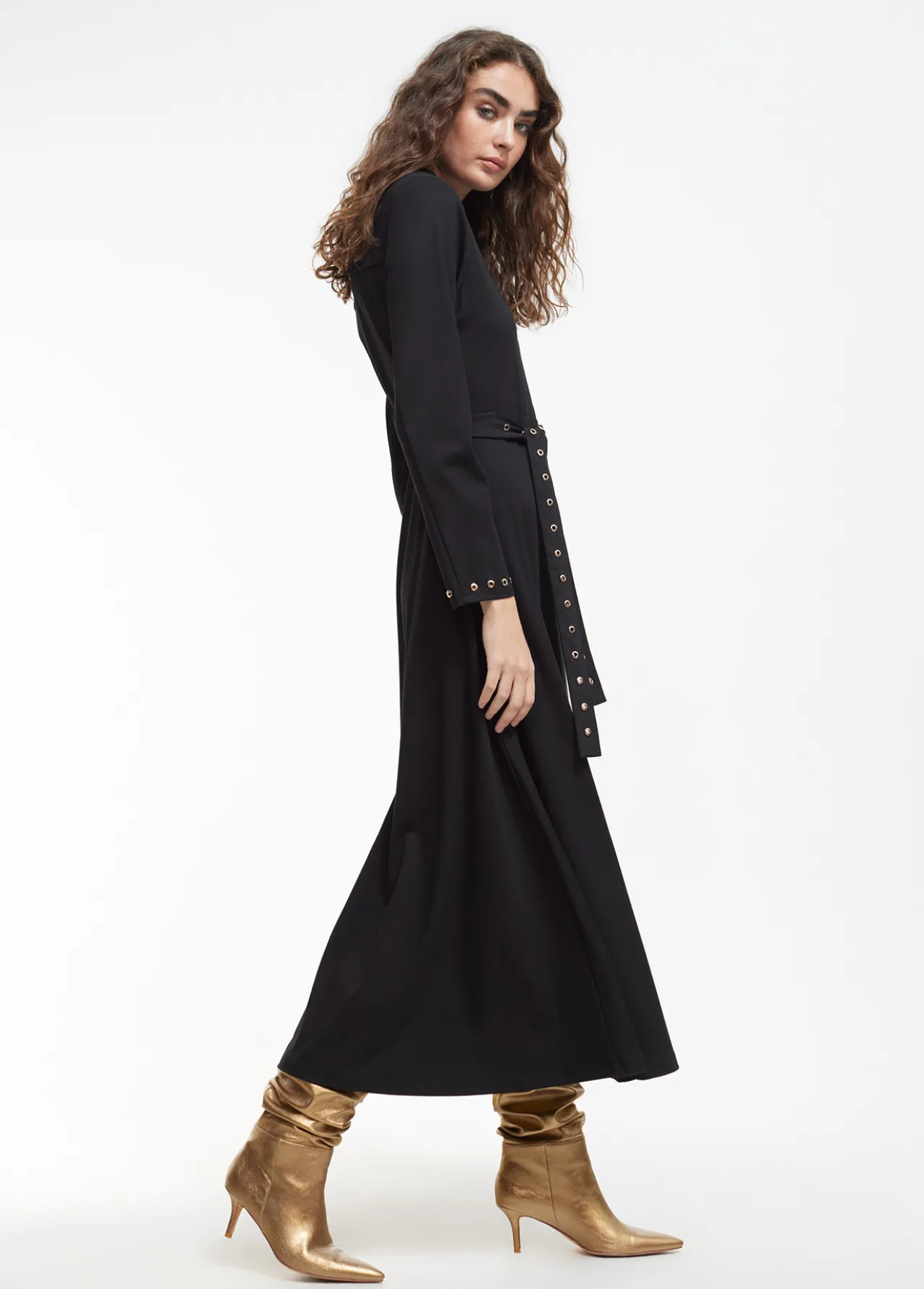vestido_detalle_eyelets_0.webp Lola Casademunt Vestidos Y Faldas<Vestido detalle eyelets NEGRO