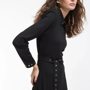 Lola Casademunt Vestidos Y Faldas<Vestido detalle eyelets NEGRO