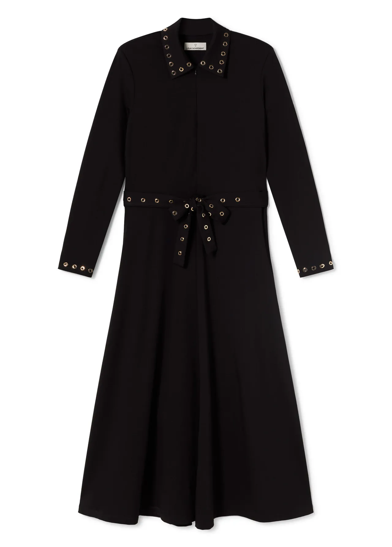 vestido_detalle_eyelets_3.webp Lola Casademunt Vestidos Y Faldas<Vestido detalle eyelets NEGRO