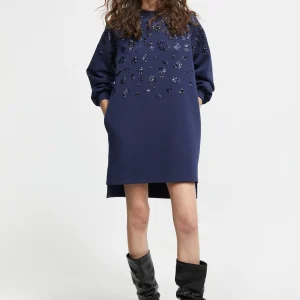 Lola Casademunt Vestidos Y Faldas<Vestido detalle lentejuelas AZULNOCHE