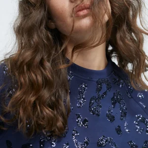 Lola Casademunt Vestidos Y Faldas<Vestido detalle lentejuelas AZULNOCHE