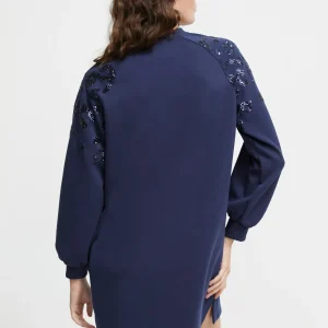Lola Casademunt Vestidos Y Faldas<Vestido detalle lentejuelas AZULNOCHE