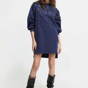 Lola Casademunt Vestidos Y Faldas<Vestido detalle lentejuelas AZULNOCHE