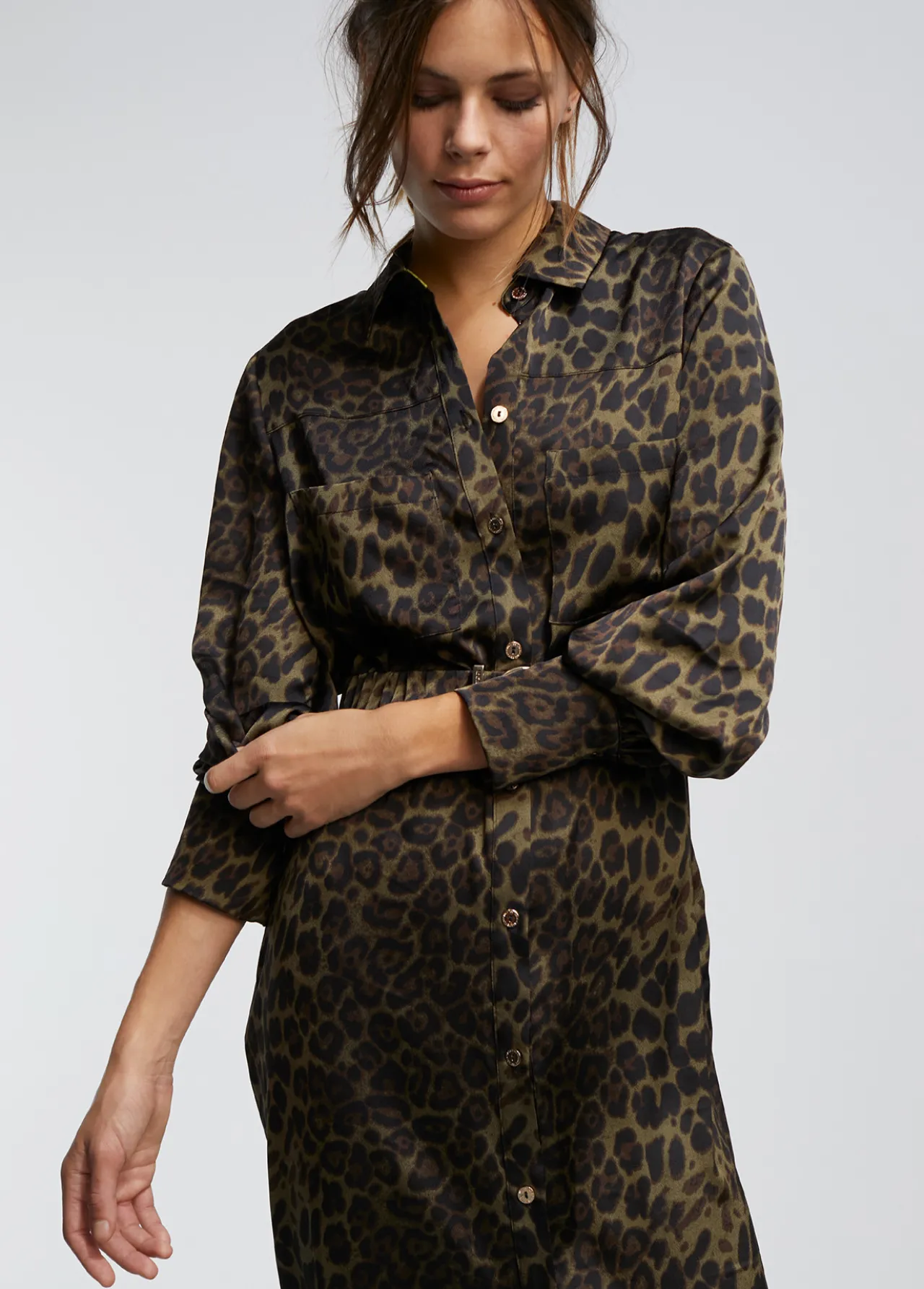 vestido_estampado_animal_print_1.webp Lola Casademunt Animal Print | Vestidos Y Faldas<Vestido estampado animal print NEGRO-VERDE