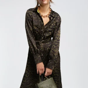 Lola Casademunt Animal Print | Vestidos Y Faldas<Vestido estampado animal print NEGRO-VERDE