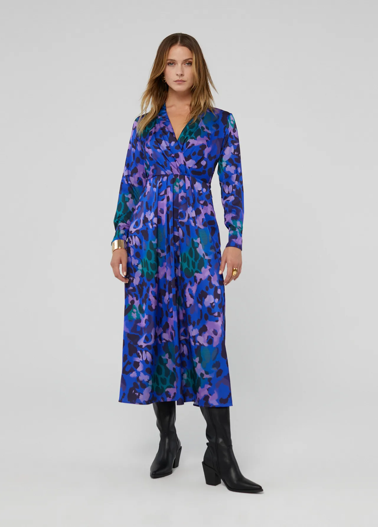vestido_estampado_animal_print_3-2.webp Lola Casademunt Animal Print | Vestidos Y Faldas<Vestido estampado animal print AZUL-NEGRO