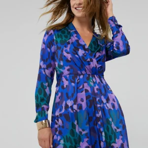 Lola Casademunt Animal Print | Vestidos Y Faldas<Vestido estampado animal print AZUL-NEGRO