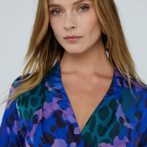 Lola Casademunt Animal Print | Vestidos Y Faldas<Vestido estampado animal print AZUL-NEGRO