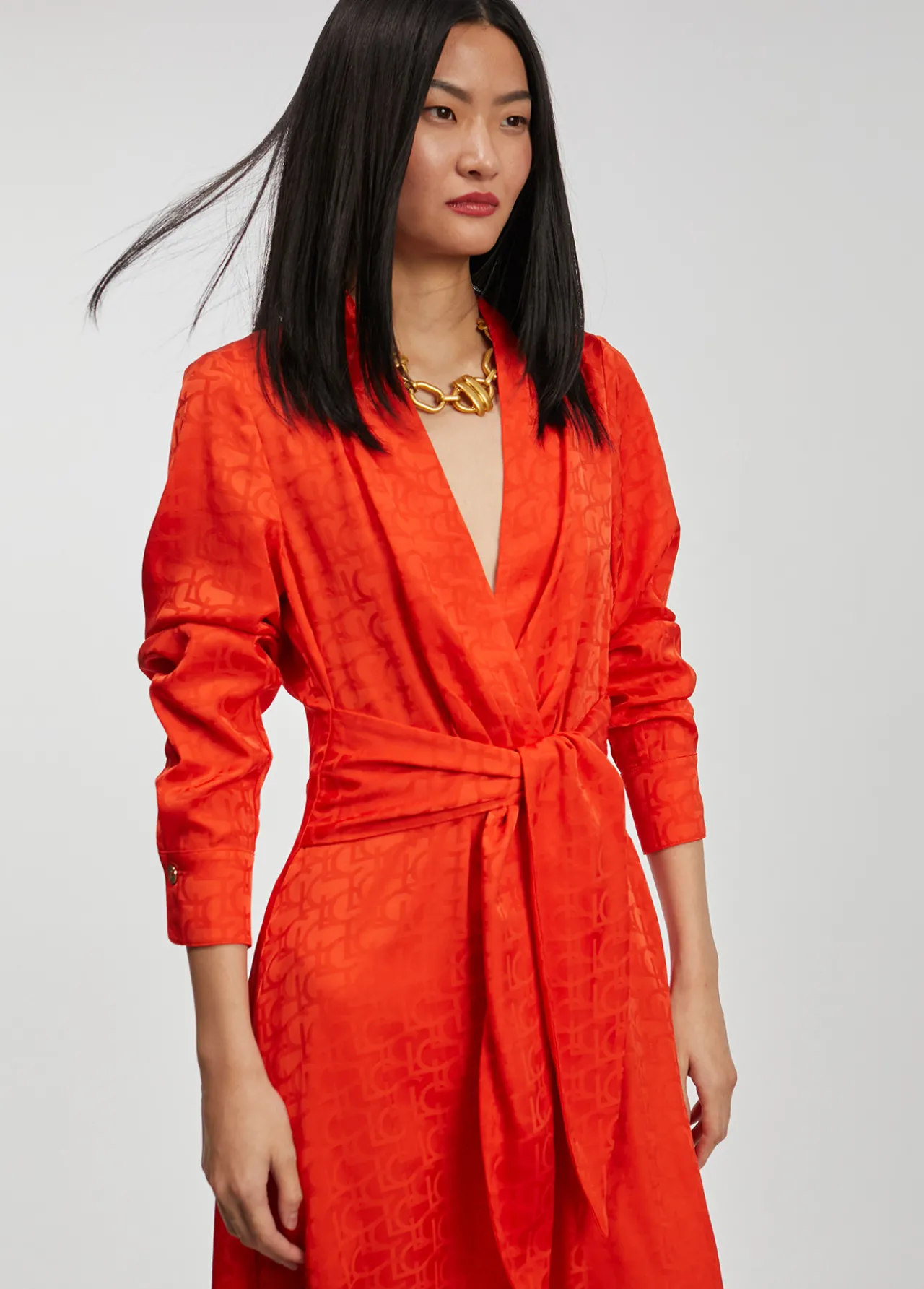 vestido_estampado_logo_3-6.webp Lola Casademunt Vestidos Y Faldas<Vestido estampado logo NARANJA-NARANJA
