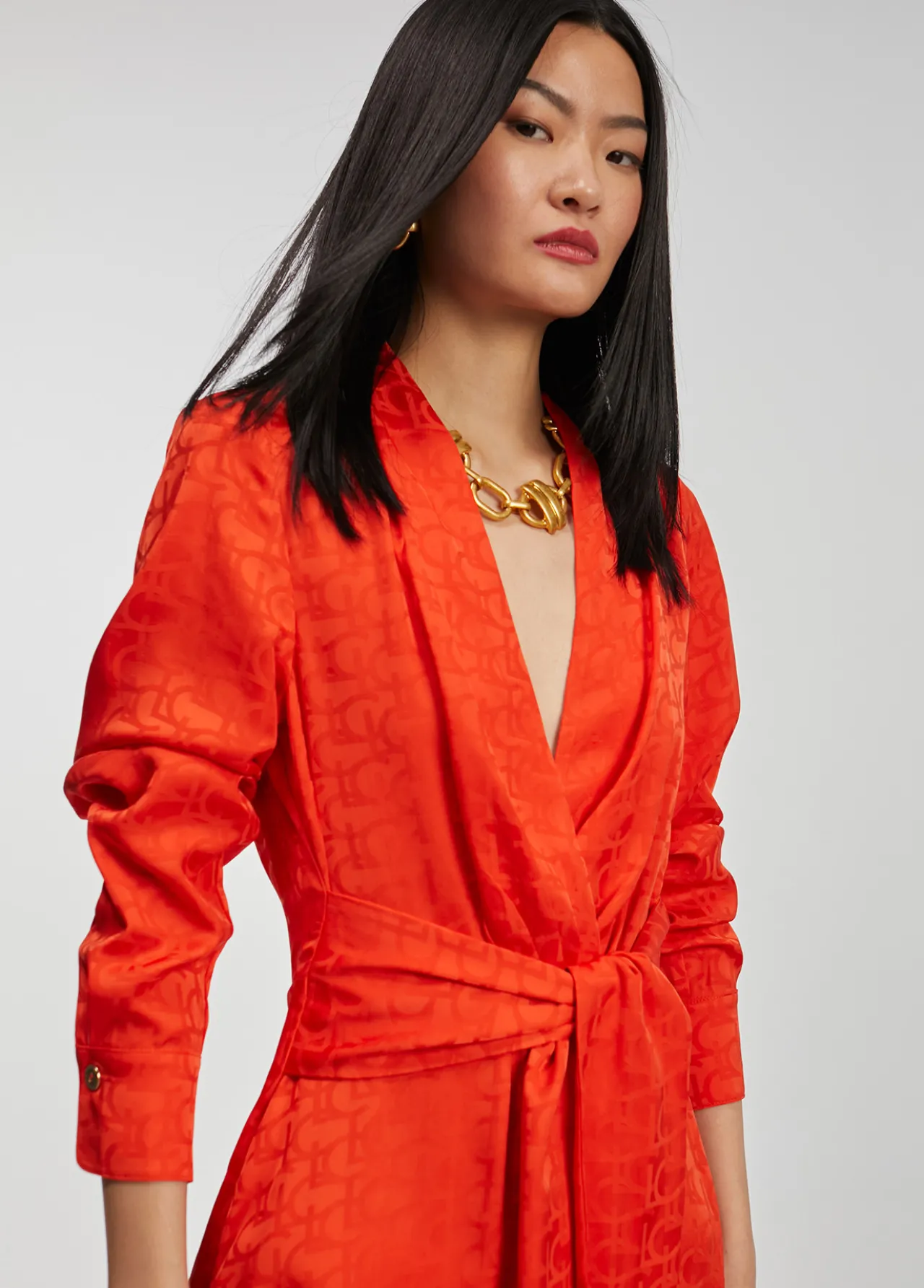 vestido_estampado_logo_5-6.webp Lola Casademunt Vestidos Y Faldas<Vestido estampado logo NARANJA-NARANJA