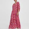 Lola Casademunt Vestidos Y Faldas<Vestido estampado multicolor ROJO-LILA