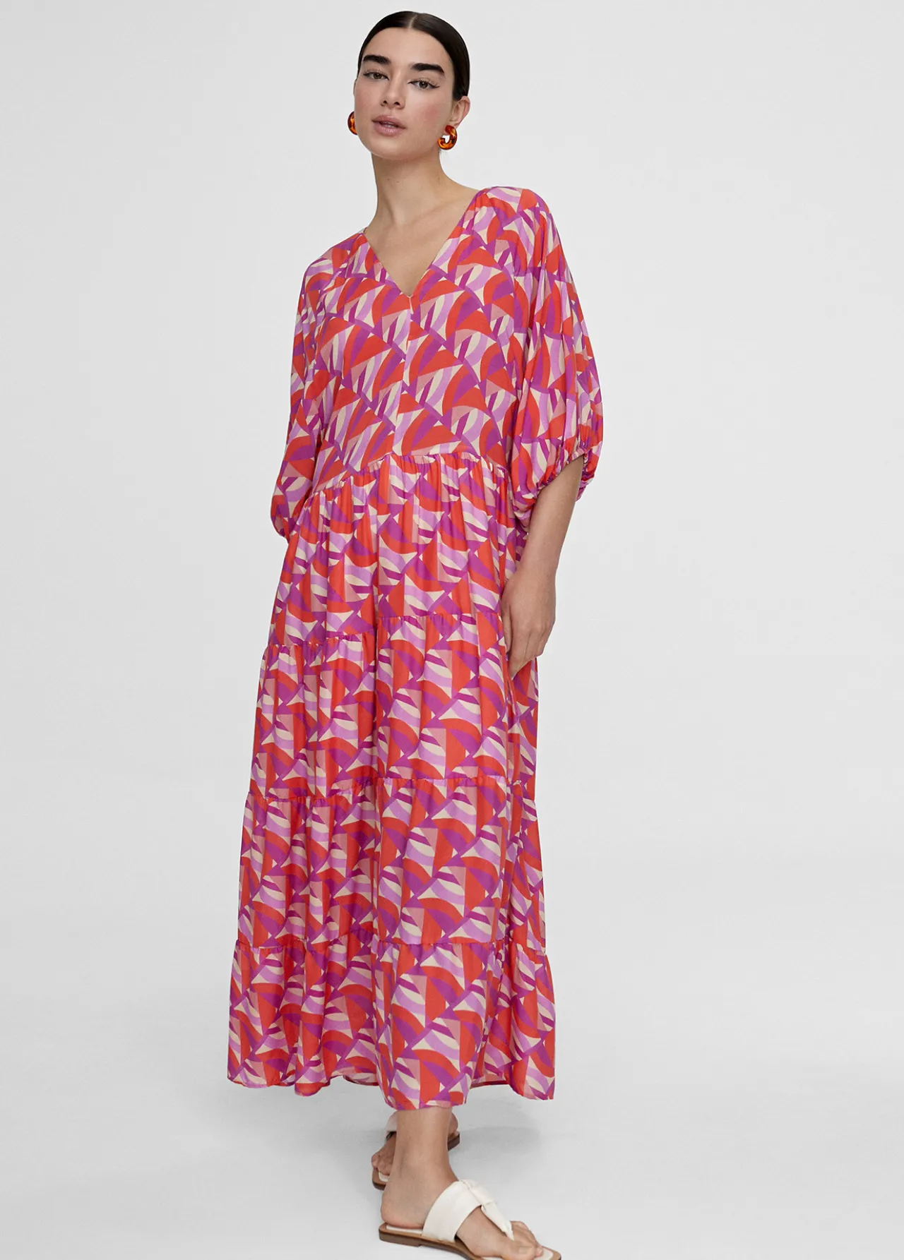 vestido_estampado_multicolor_2.webp Lola Casademunt Vestidos Y Faldas<Vestido estampado multicolor ROJO-LILA