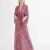 Lola Casademunt Vestidos Y Faldas<Vestido largo animal print color LILA-NEGRO